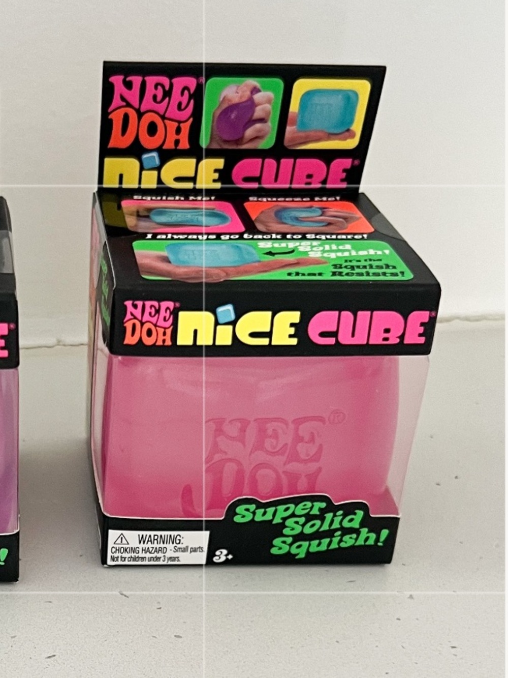NIB Schylling NeeDoh Nice Cube Hard to Find Squish Sensory Fidget Toy pink